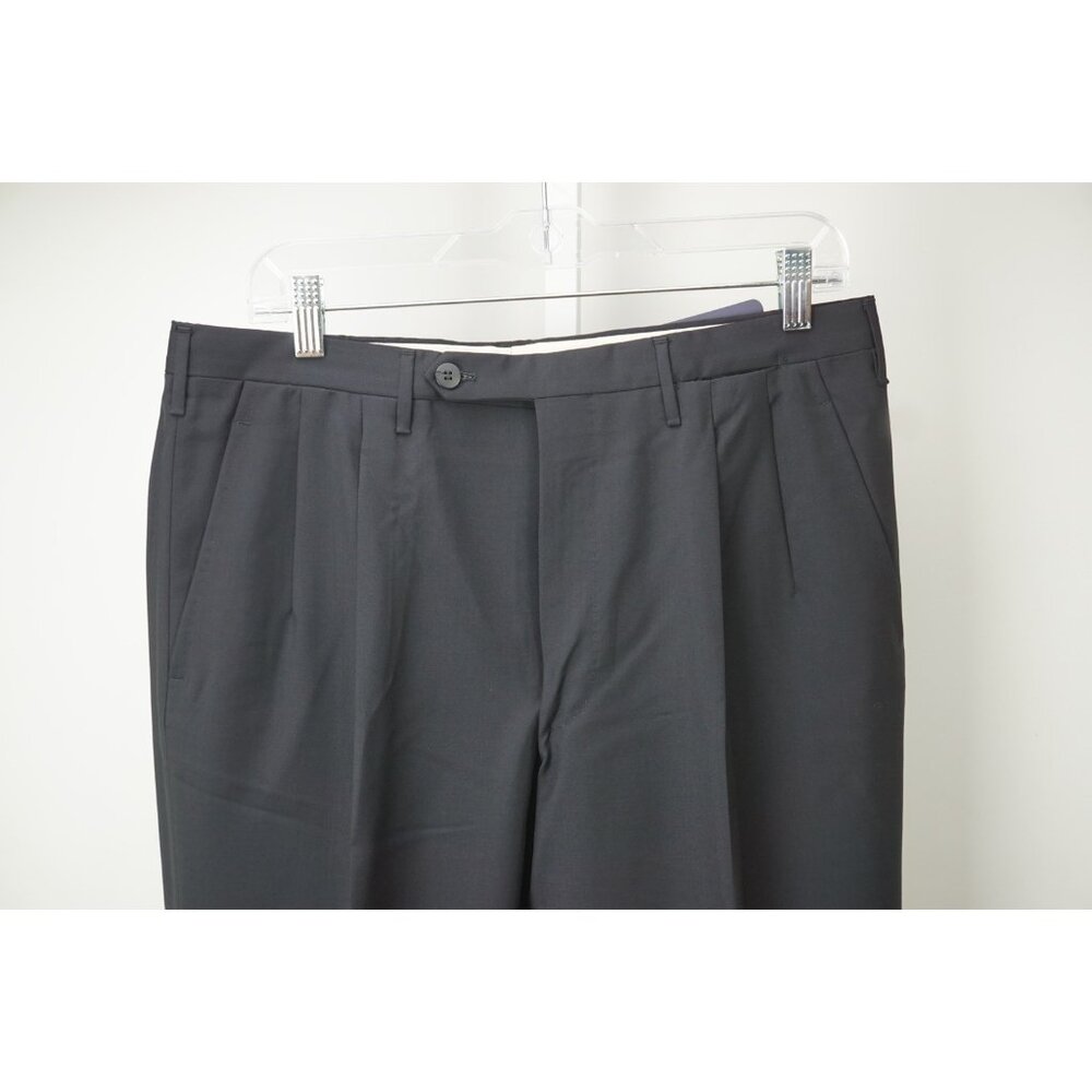 Rota Solid Navy Blue 100% Wool Mens Dress Pants Sz 48 BRAND NEW